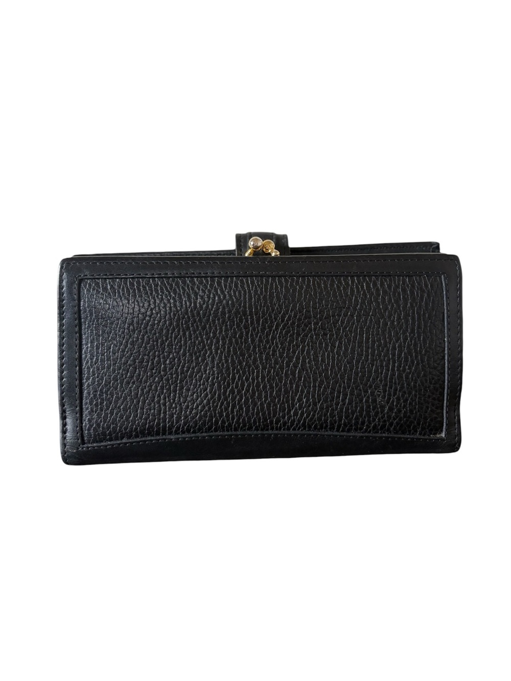 Vintage Coach Sheridan Black Leather Checkbook Wallet 4307